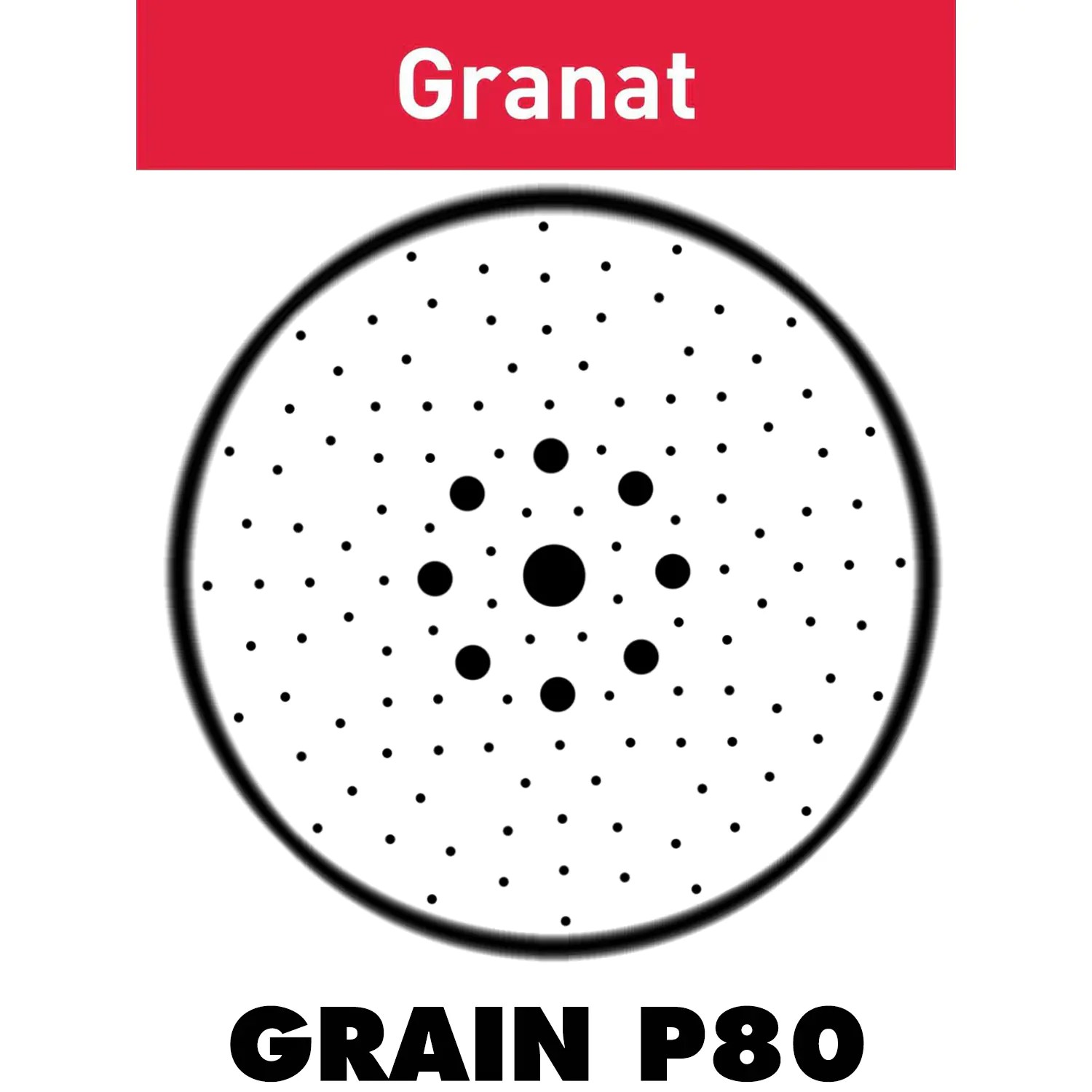 Festool 205655 9″ x 128 Hole Granat 80G Sanding Discs STF D225/128 P80 GR/25