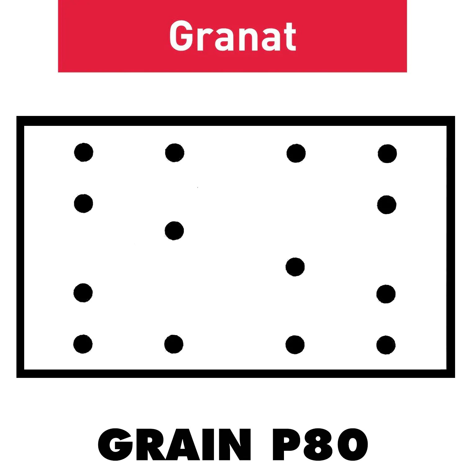 Festool 497119 80mm x 133mm Granat 80G Sanding Discs STF 80x133 P80 GR/50