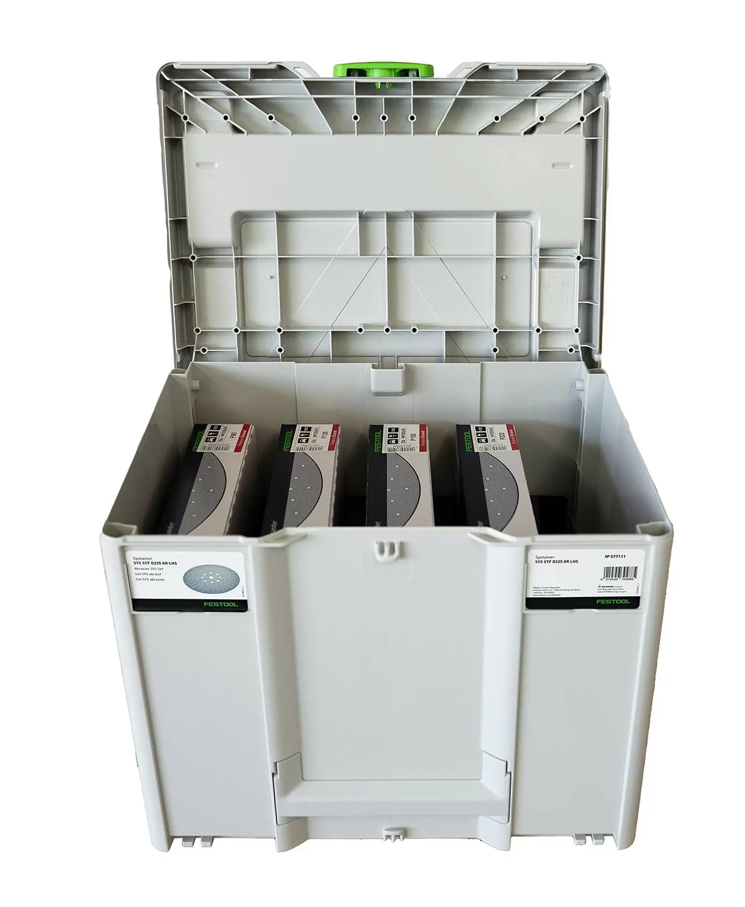 Festool 577111 9" Granat Sanding Disc Systainer Abrasive Set SYS STF D225 GR LHS US