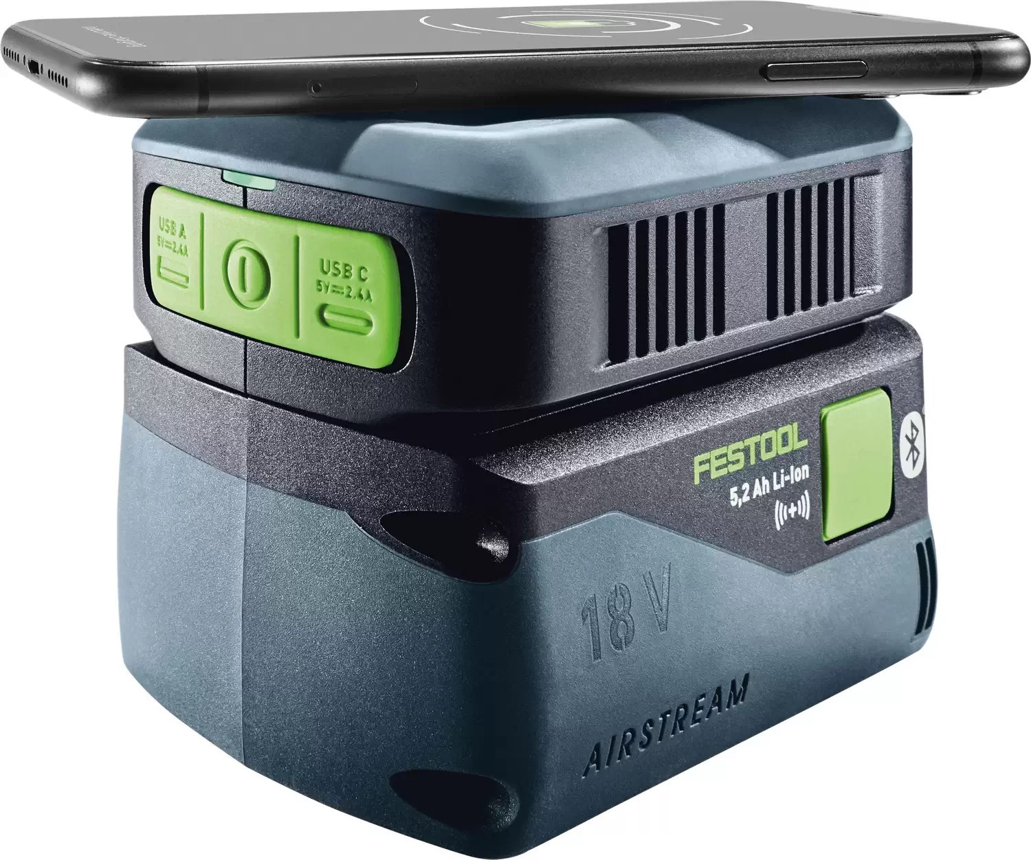 Festool 577155 USB & Wireless Phone Charger 18V Battery Adapter PHC 18