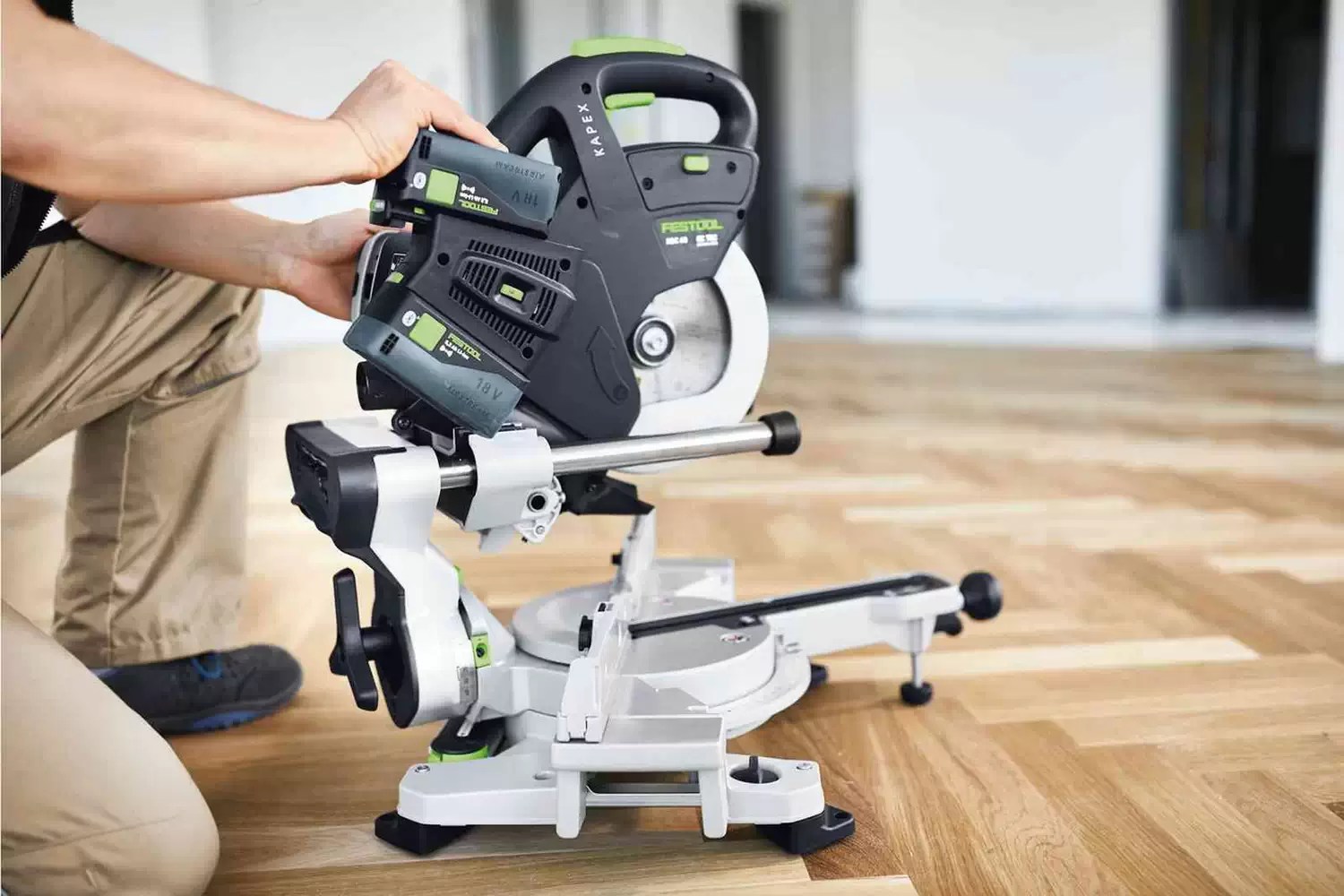 Festool 577176 KAPEX 2X18V 8-1/2" Cordless Sliding Compound Miter Saw Kit KSC 60 EB 5,0 I-Plus