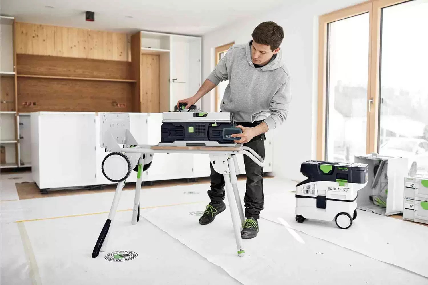 Festool 577383 Cordless 6" Table Saw CSC SYS 50 EBI-Set