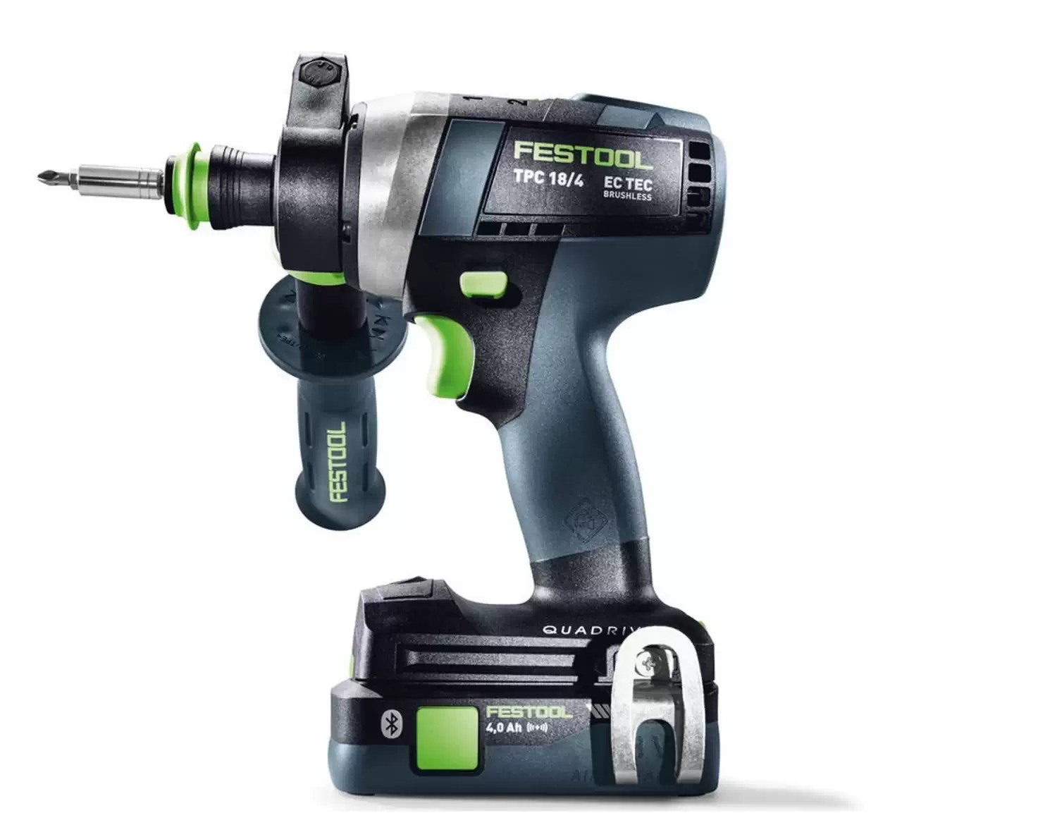 Festool 577626 18V Cordless Hammer Drill Set QUADRIVE TPC 18/4 HPC4,0 I-Set