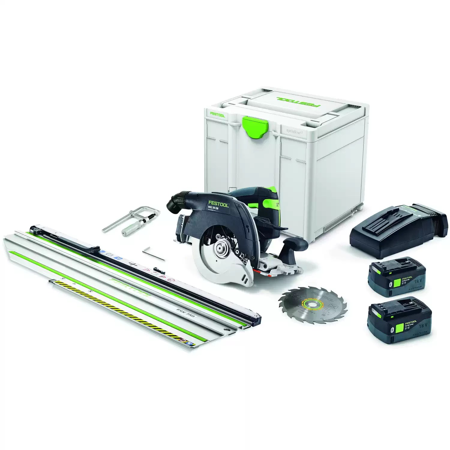 Festool 577663 6-1/4" 18V Cordless Track Saw HKC 55 5,0 EBI-F-Set-FSK 250