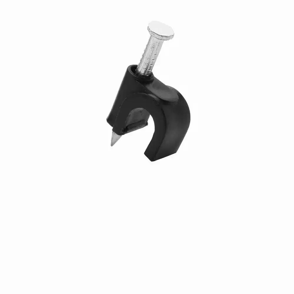 Commercial Electric 184 368 20PK Coaxial Nail-In Clips, Black