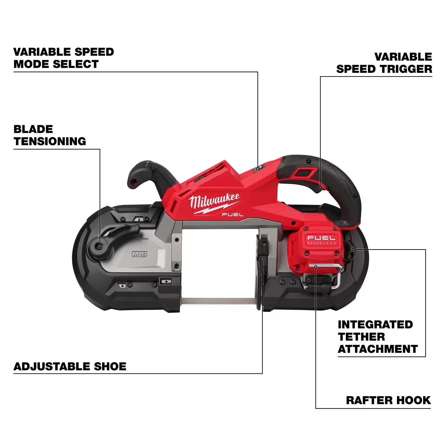 Milwaukee 2929-20 M18 FUEL 18V Brushless Deep Cut Band Saw - Tool Only