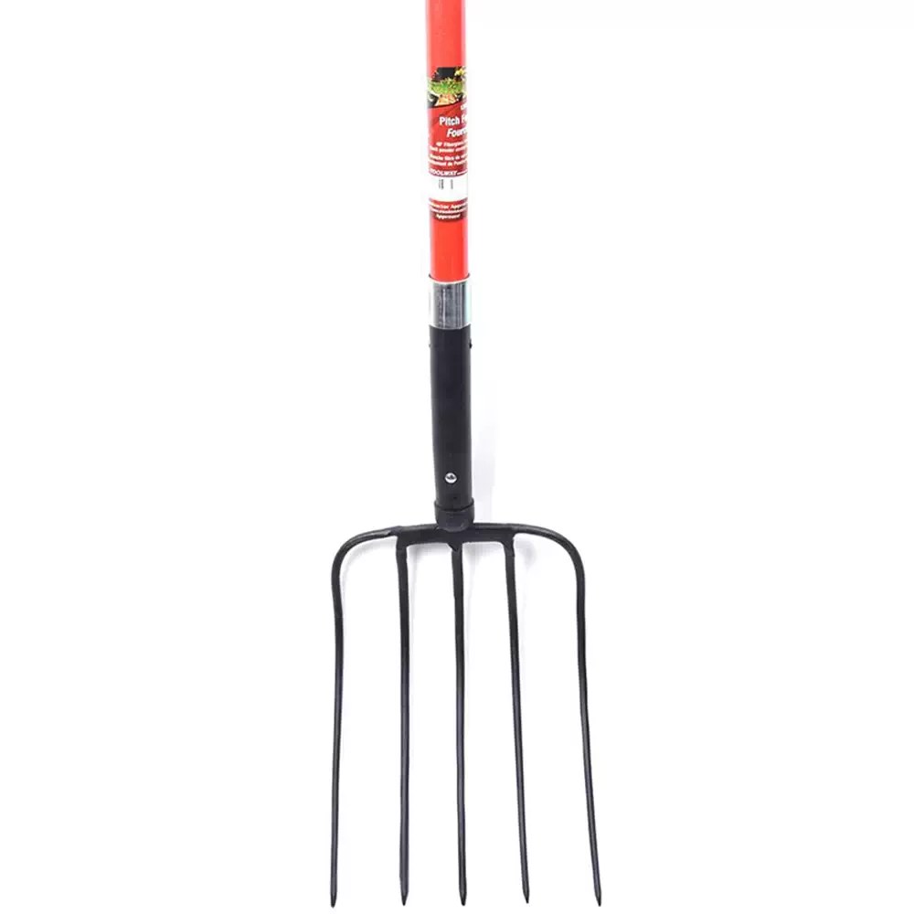 ProYard 130638 48" 5 Tine Manure Fork, Fibreglass L-Handle