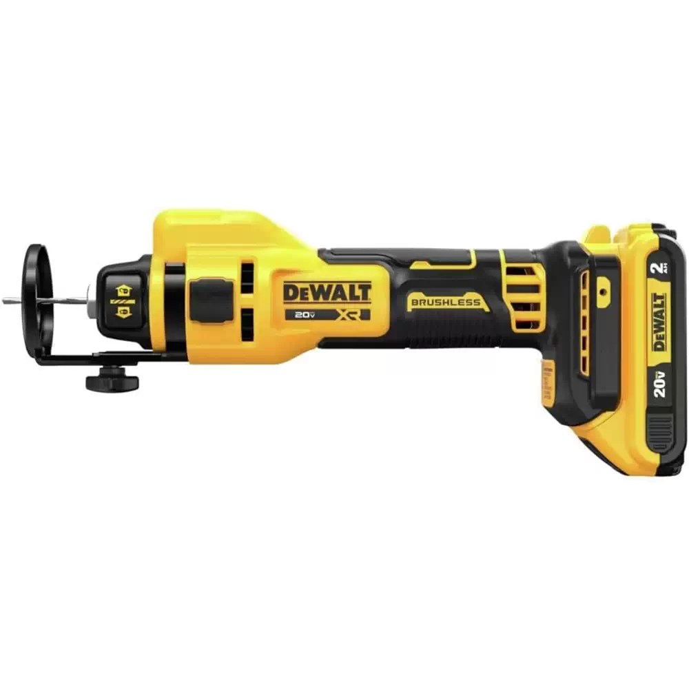 Dewalt DCE555D2 20V MAX XR Brushless Drywall Cut-Out Tool Kit, 2Ah