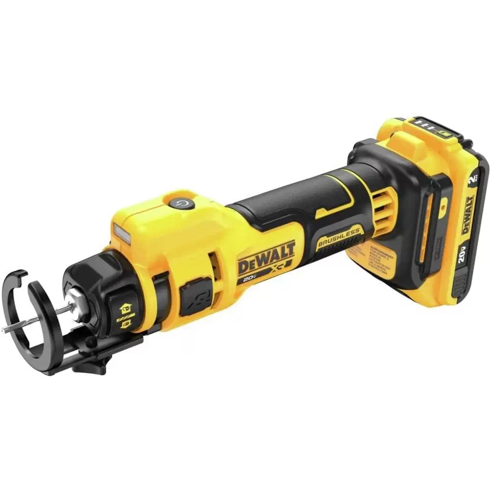 Dewalt DCE555D2 20V MAX XR Brushless Drywall Cut-Out Tool Kit, 2Ah