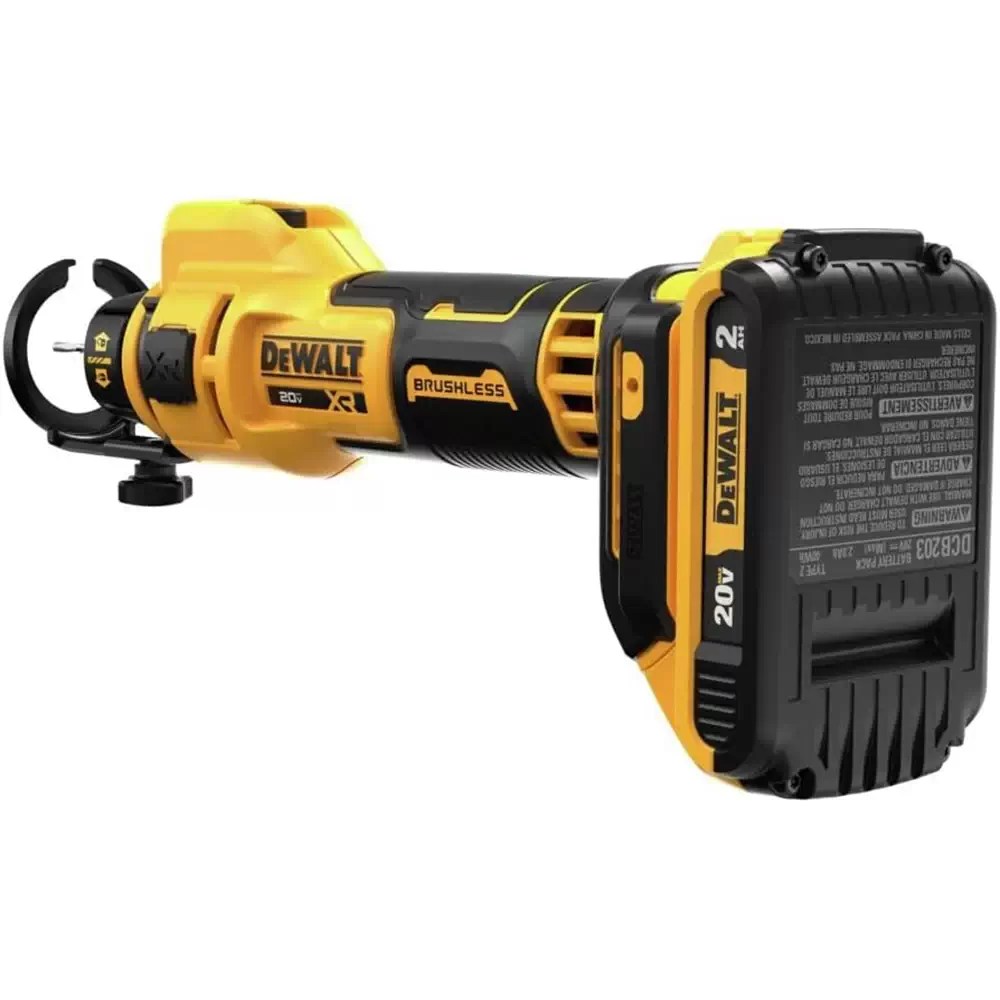 Dewalt DCE555D2 20V MAX XR Brushless Drywall Cut-Out Tool Kit, 2Ah
