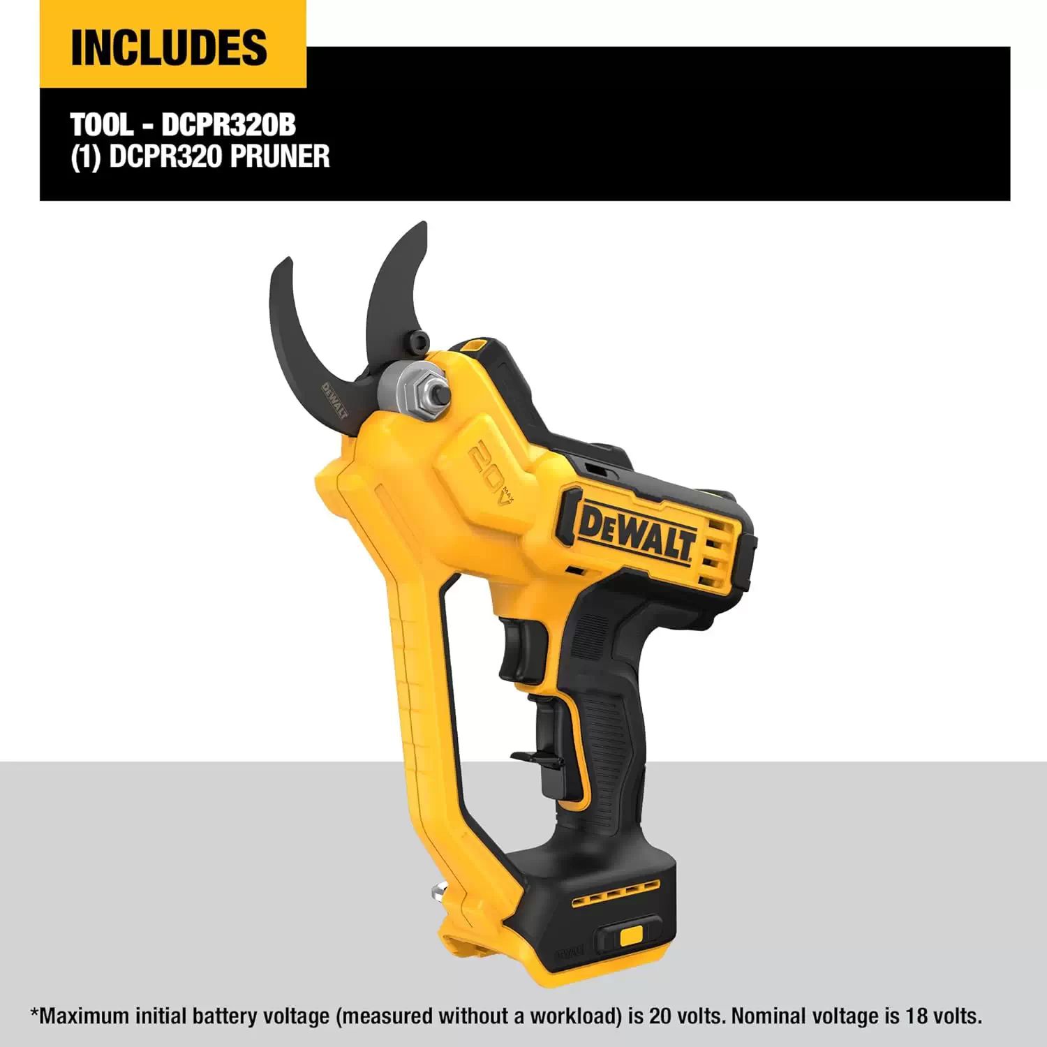 Dewalt DCPR320B 20V MAX 1-1/2" Cordless Pruner - Tool Only