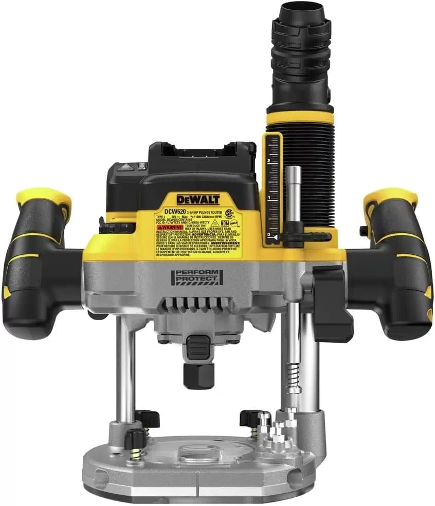 Dewalt DCW620B 20V MAX XR 2-1/4 HP Cordless Brushless Plunge Router - Tool Only