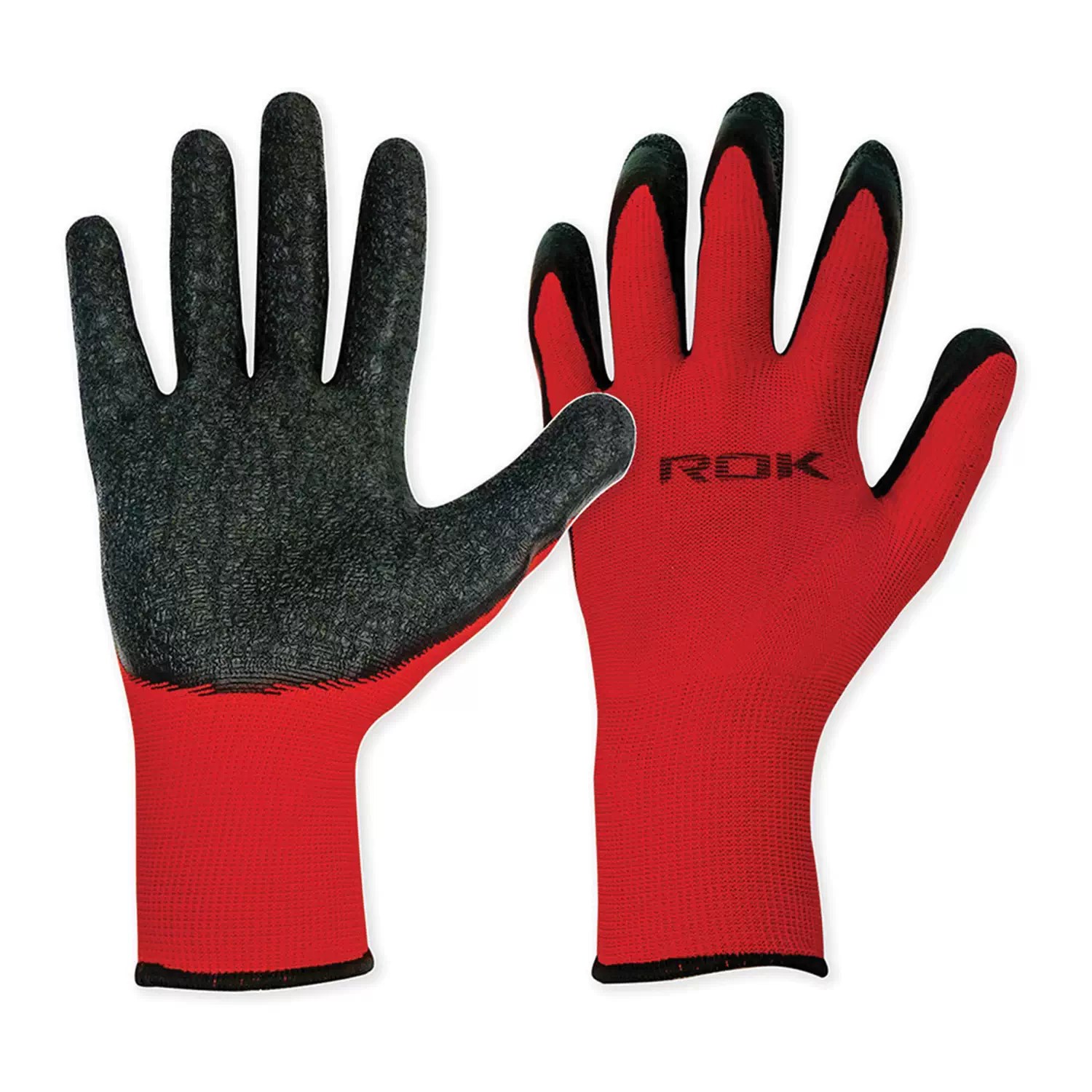 ROK 70840 6PK Latex Coated Poly Lined Contractor Gloves