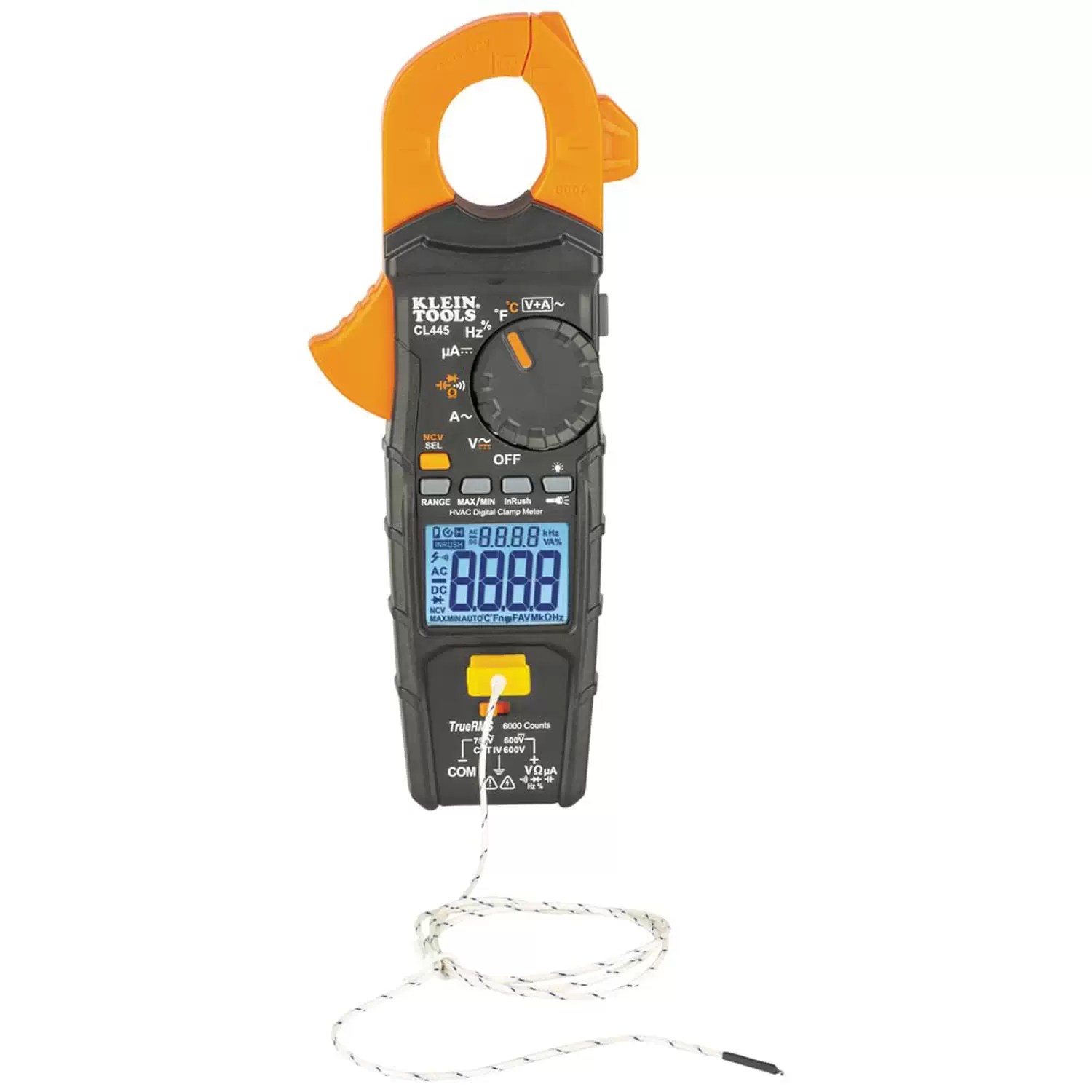 Klein Tools CL445 HVAC AC/DC Digital Clamp Meter, Auto-Ranging 600 Amp