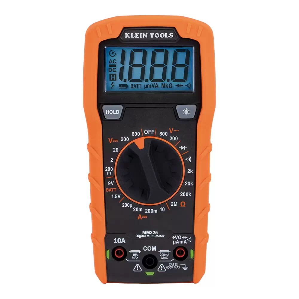 Klein MM325 600V AC/DC Manual-Ranging Digital Multimeter