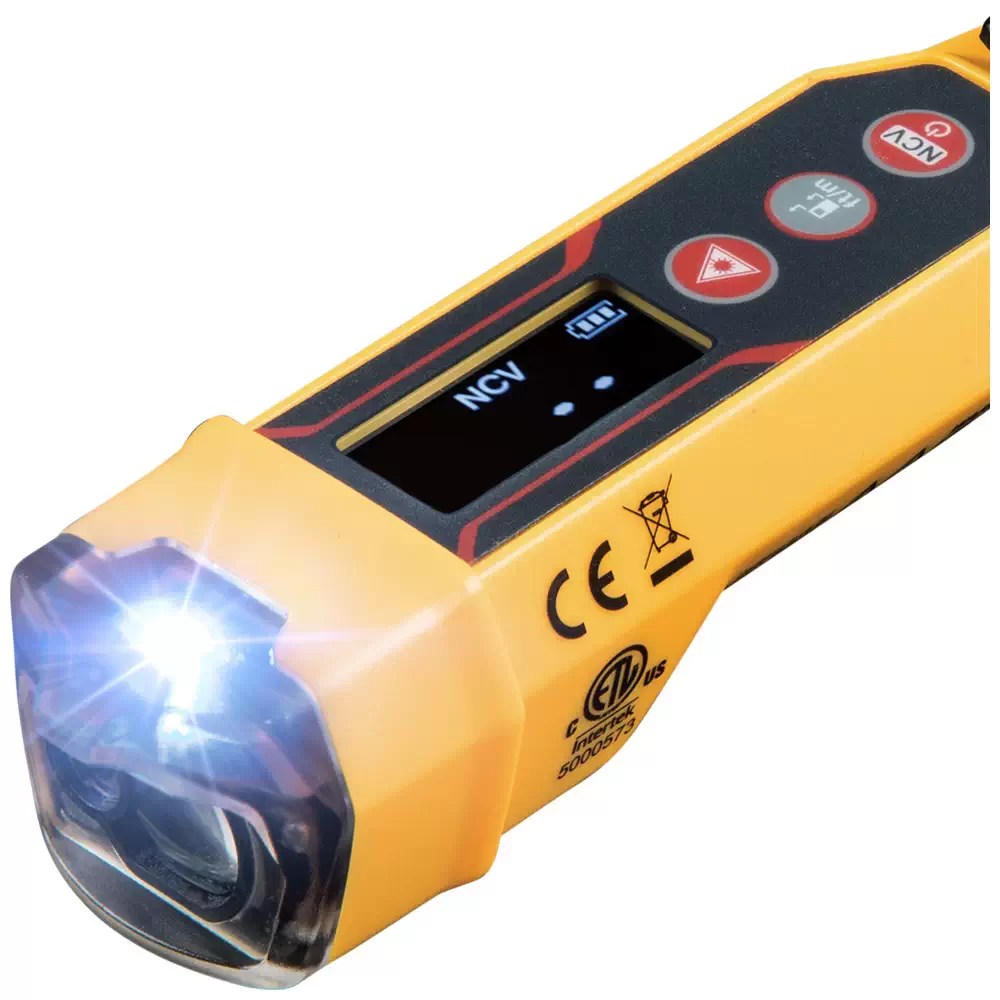 Klein NCVT-6 12-1000V AC Non-Contact Voltage Tester, with Laser Distance Meter