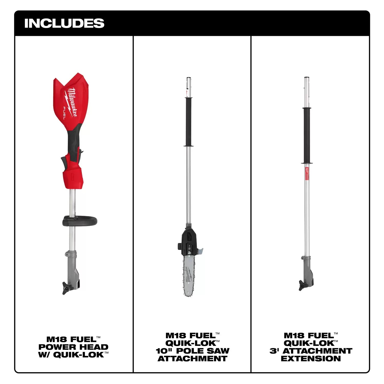 Milwaukee 3016-20PS M18 FUEL 10" Polesaw w/ QUIK-LOK Attachment Capability