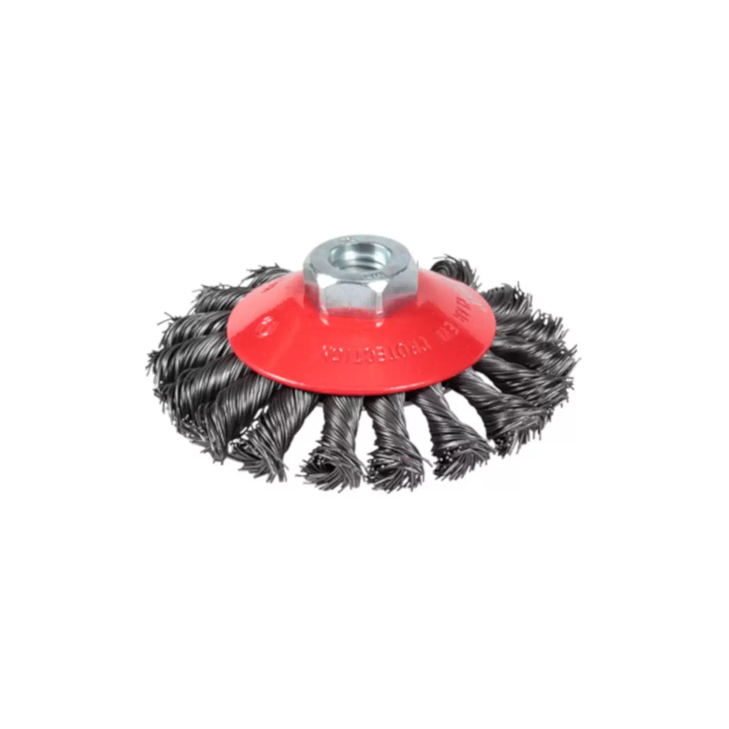 Platinum TO-3614 Original 4-1/2" x 5/8"-11 Stainless Steel Twist Knot Saucer Cup Brush - Clamshell