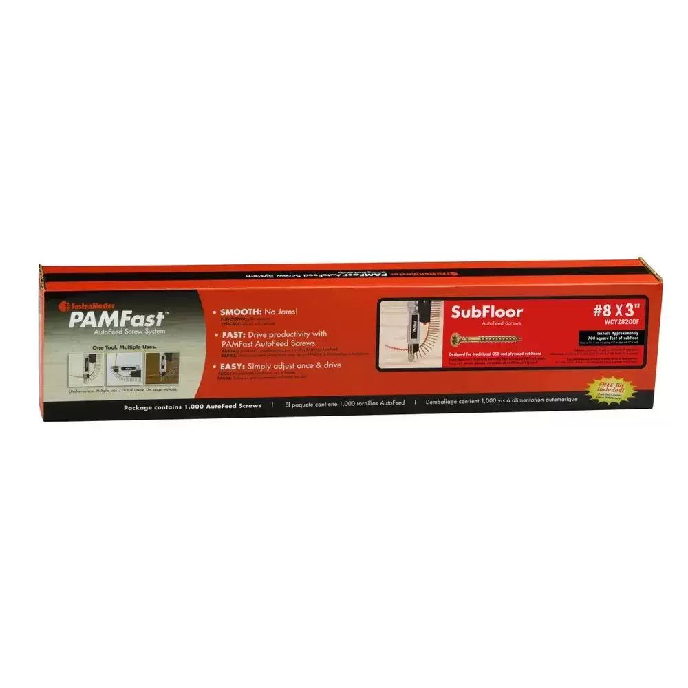 Prime Fasteners WCYZ8300 Box #8 x 3" PAM Subfloor Yellow Zinc Screws
