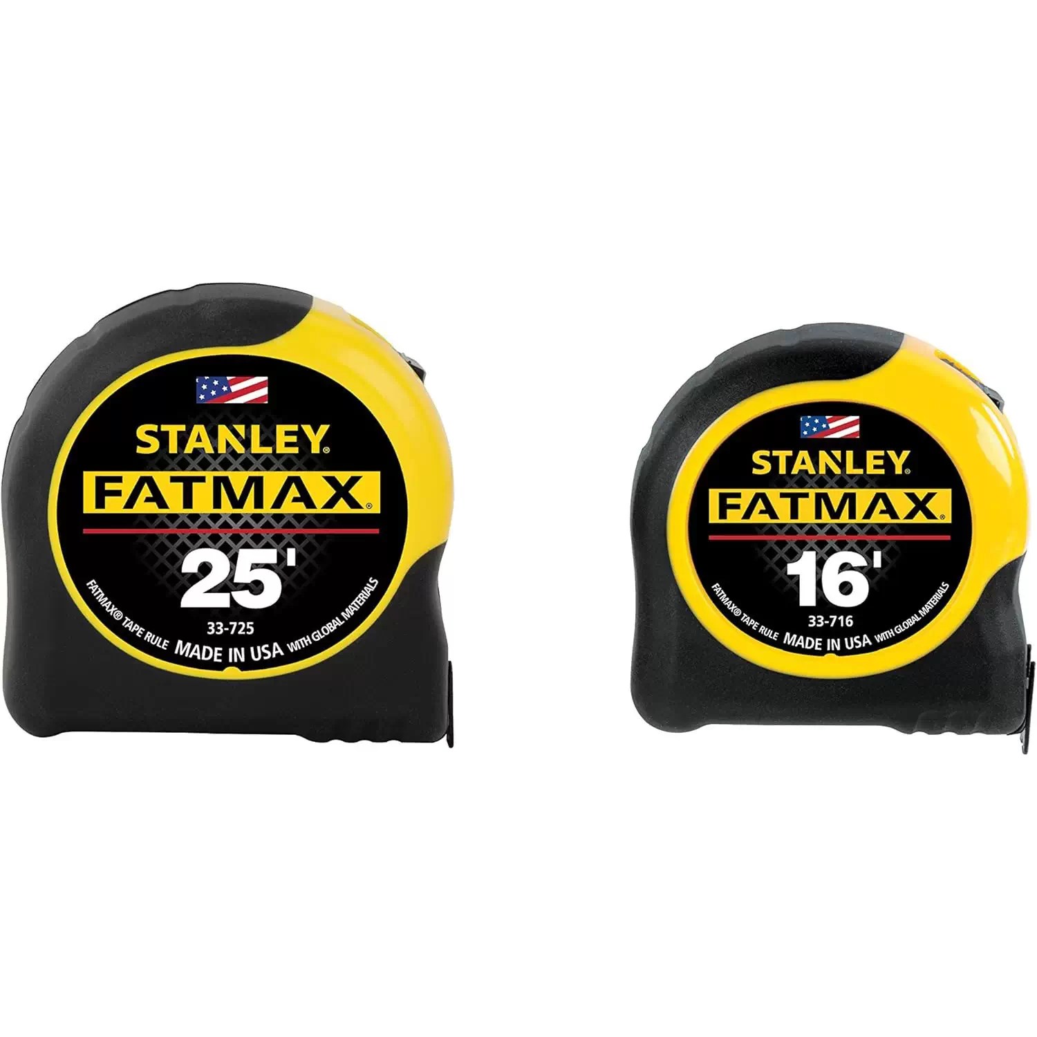 Stanley FMHT70455LC 2PK 25' & 16' x 1-1/4" FatMax Tape Measures, SAE