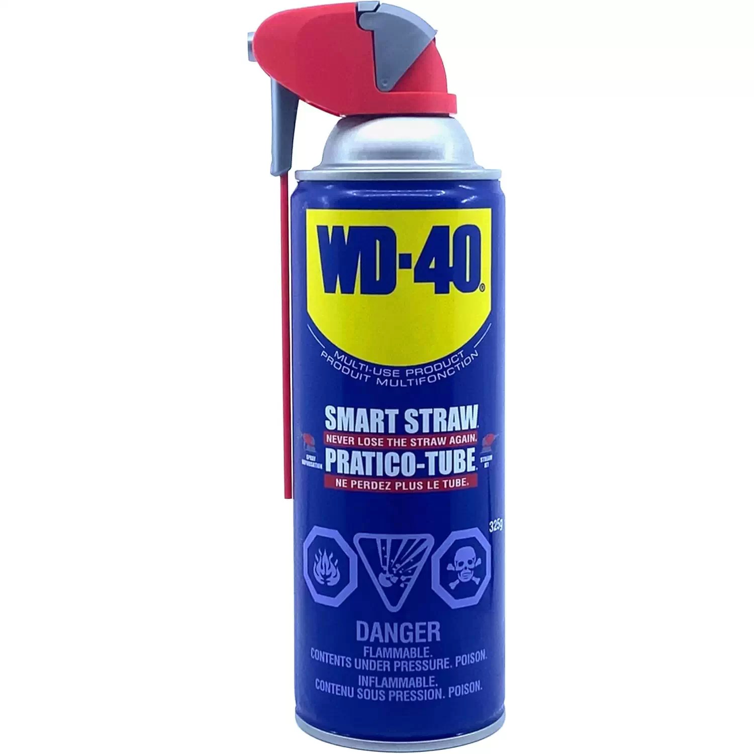 WD-40 01272 325g Multi-Use Lubricating Spray with Smart Straw