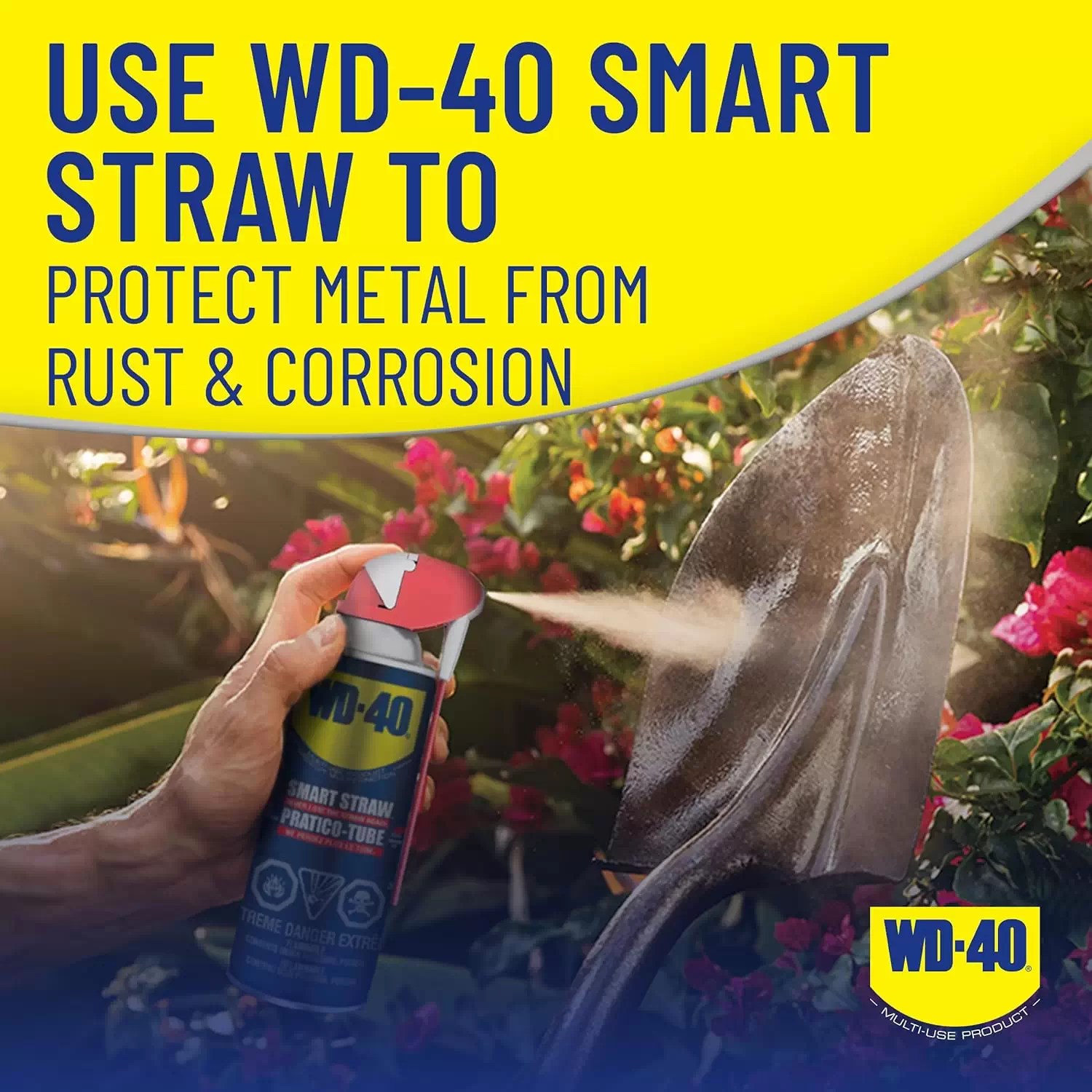 WD-40 01272 325g Multi-Use Lubricating Spray with Smart Straw