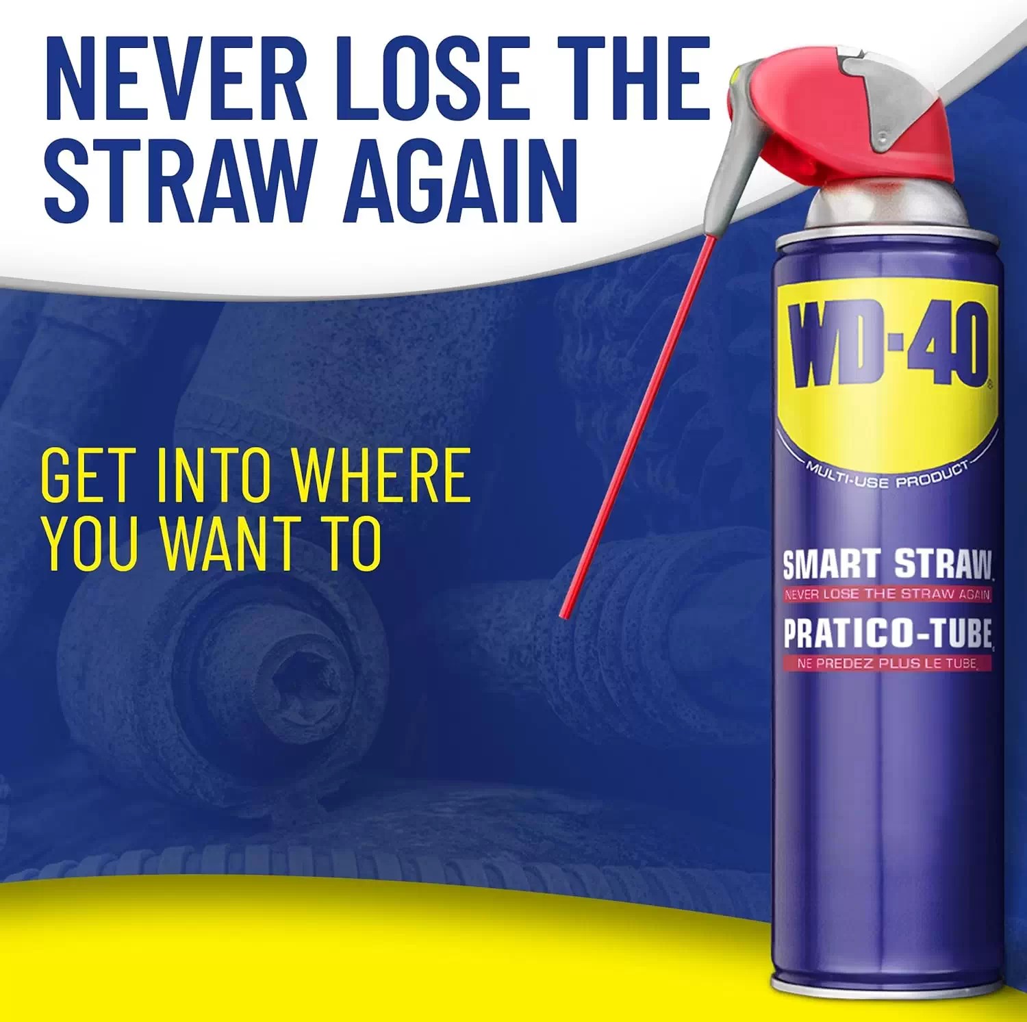 WD-40 01272 325g Multi-Use Lubricating Spray with Smart Straw