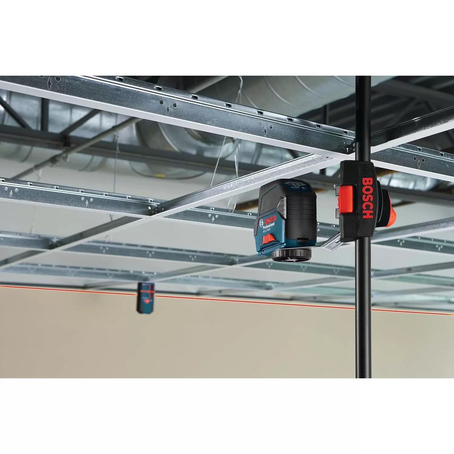 Bosch GCL 2-160 Professional Red Beam Self-Leveling Cross-Line Laser with Plumb Points