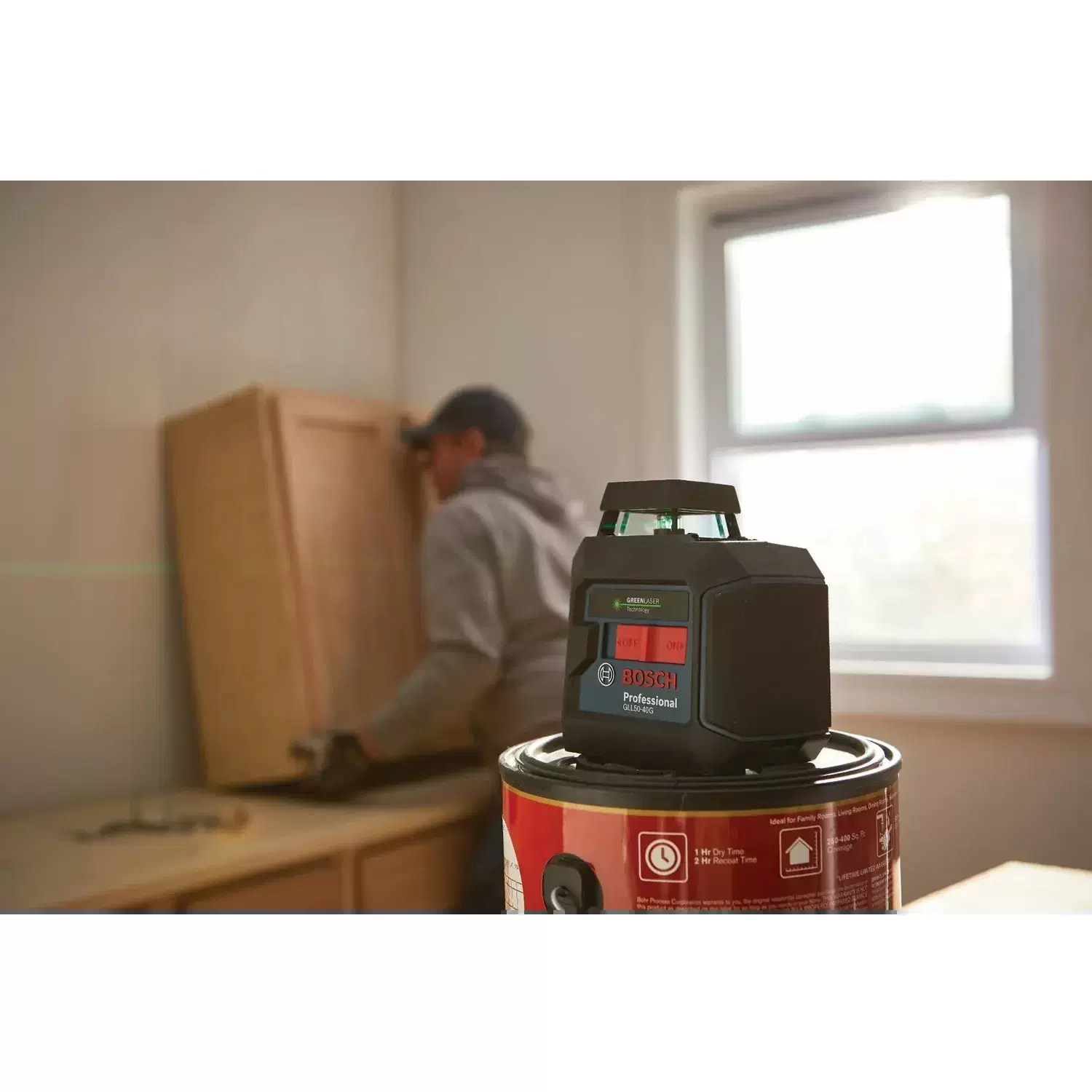 Bosch GLL50-40G Professional Green Beam Self-Leveling 360° Cross-Line Laser