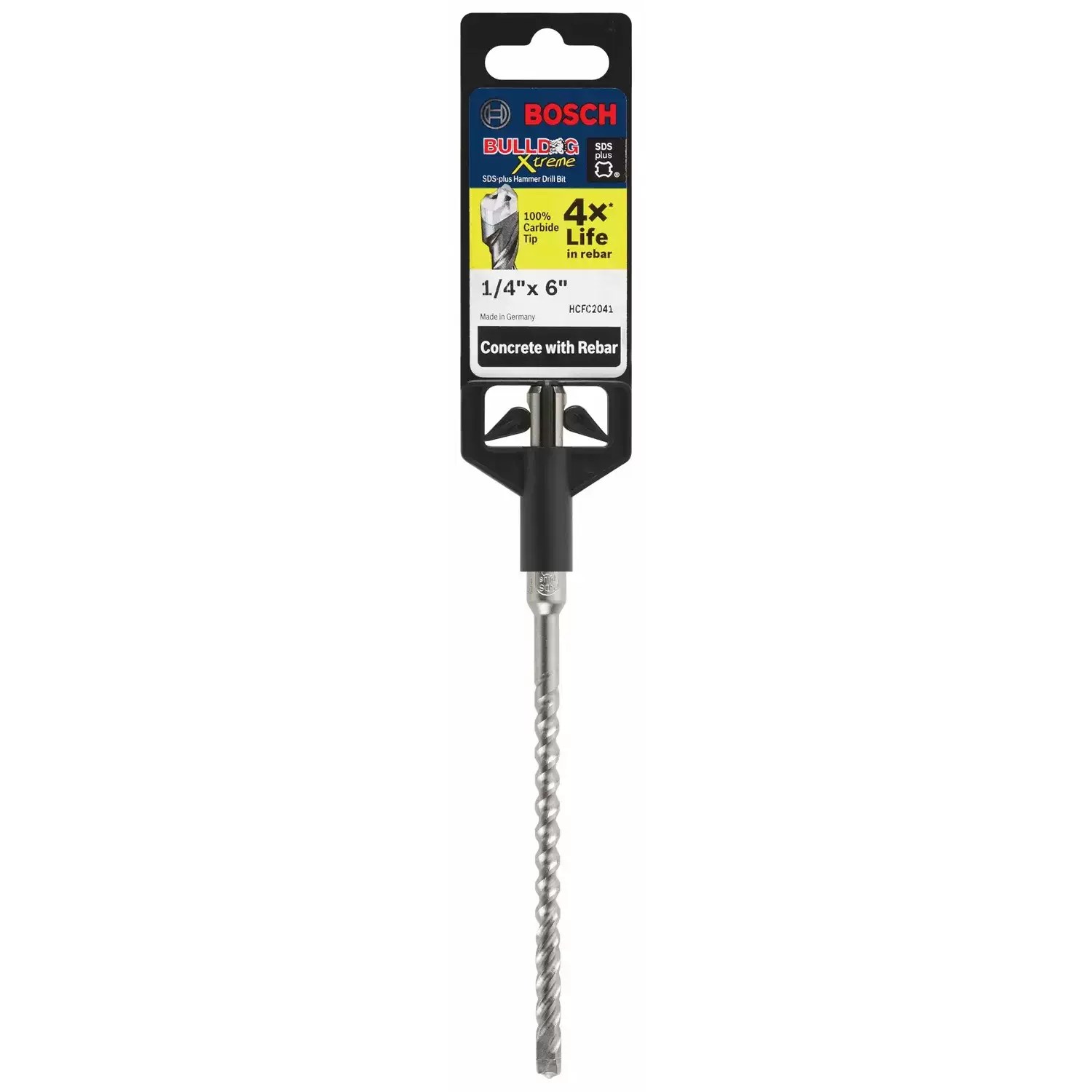 Bosch HCFC2041 1/4" X 4" X 6-1/2" Full Carbide SDS Plus Hammer Drill Bit