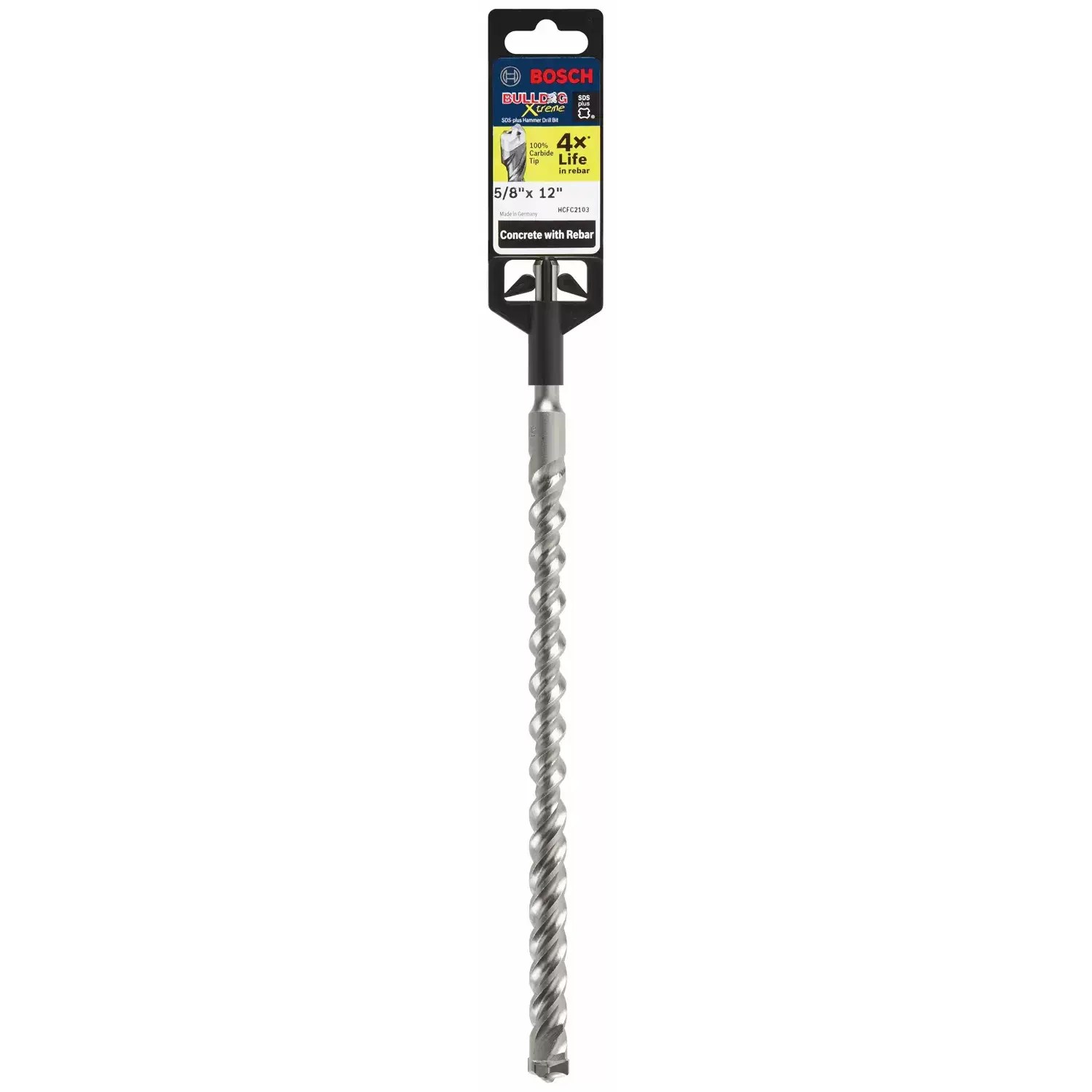 Bosch HCFC2103 Bulldog Xtreme 5/8" X 10" X 12" Full Carbide SDS Plus Hammer Drill Bit