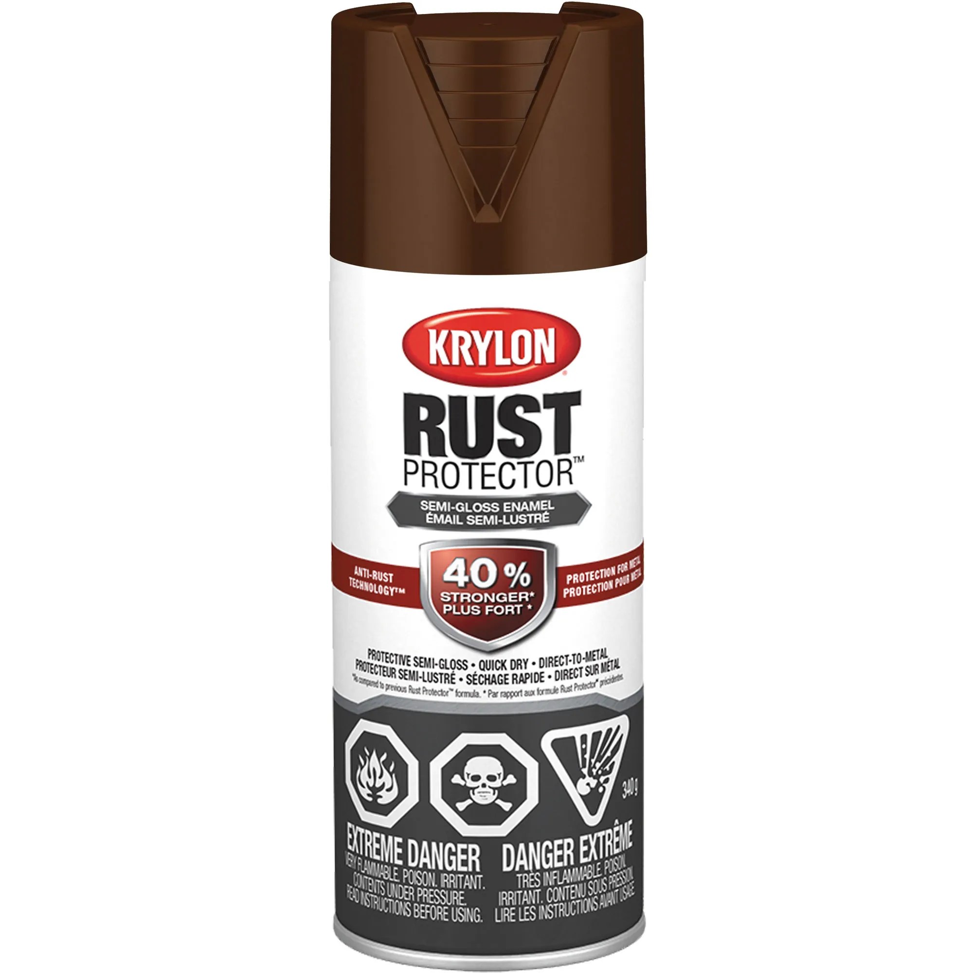 Krylon 469022008 PAINT, BRONZE SEMI-GLOSS ENAMEL RUST
