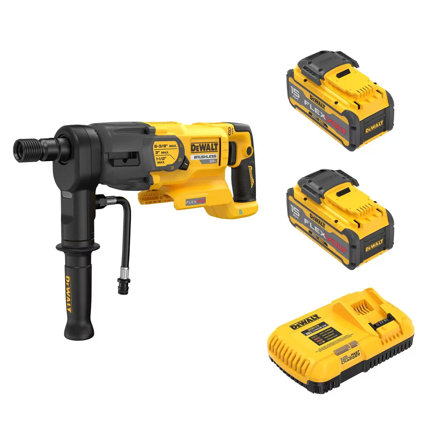 Dewalt DCD150Z2 60V MAX 6-3/8" Core Drill Kit (15ah)