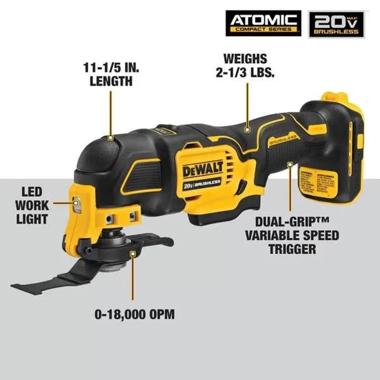 Dewalt DCK486D2 4PC 20V MAX ATOMIC Brushless Combo Kit (2) 2AH Batteries