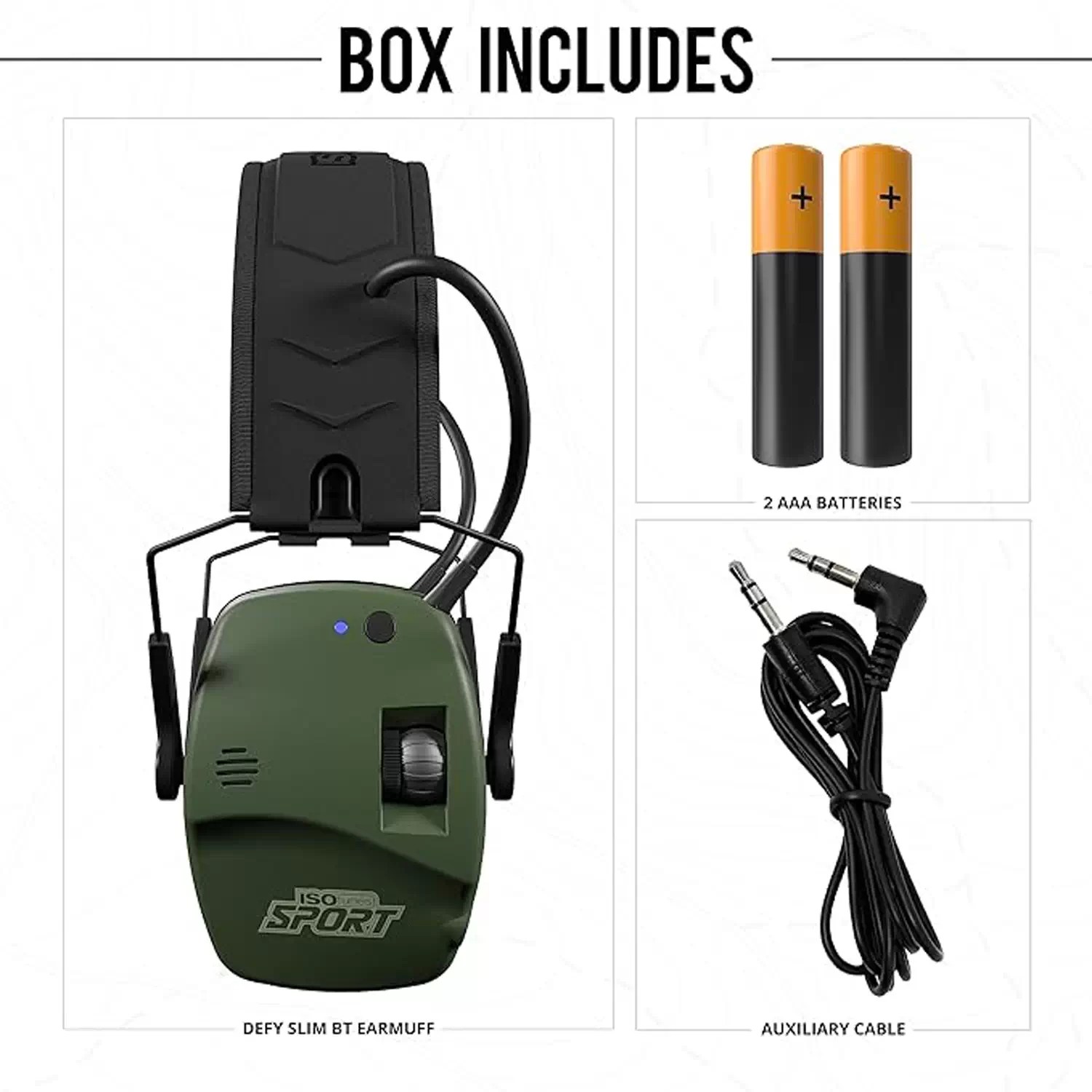 ISOtunes IT-43 Sport 21dB DEFY Slim Electronic Earmuffs, Bluetooth 5.0