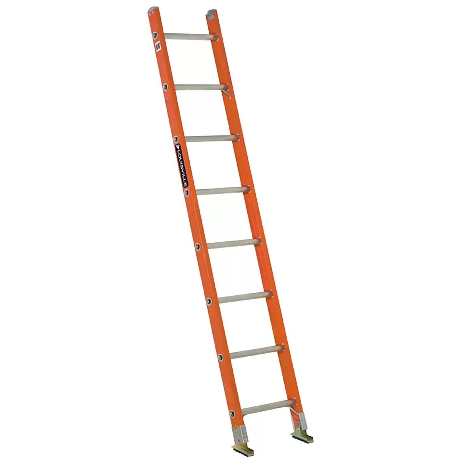 Louisville FE3108 8 ft Fiberglass Single Ladder, Type IA, 300 lb Load Capacity