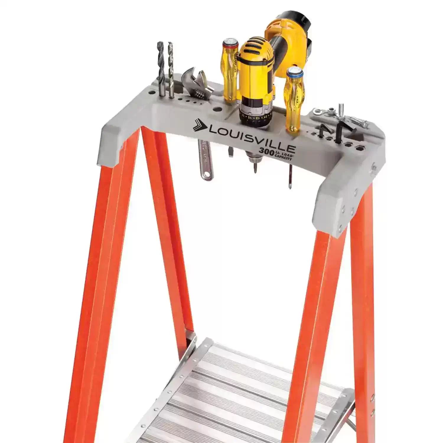 Louisville FXP1710 10' Fiberglass Platform Ladder, Type IA, 300 lb Load Capacity
