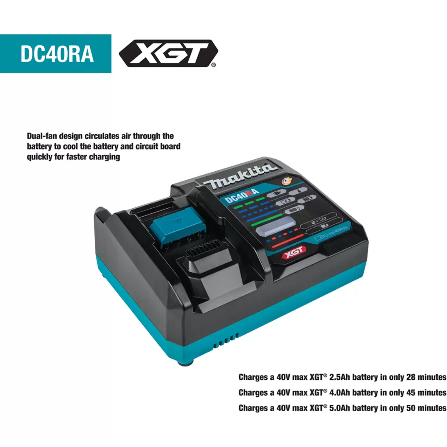 Makita DC40RA 40V max XGT Rapid Optimum Charger