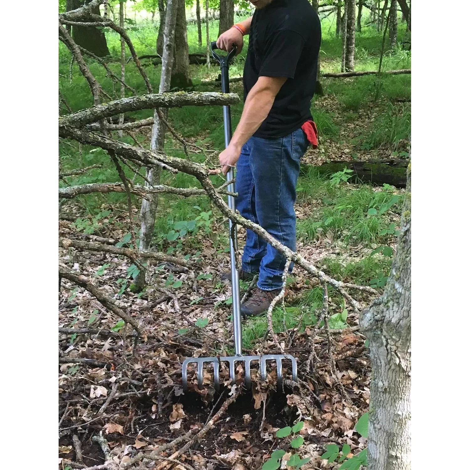 Timber Tuff TMW-71 16" Wide Brush Rake with 8 Heavy Duty Tines