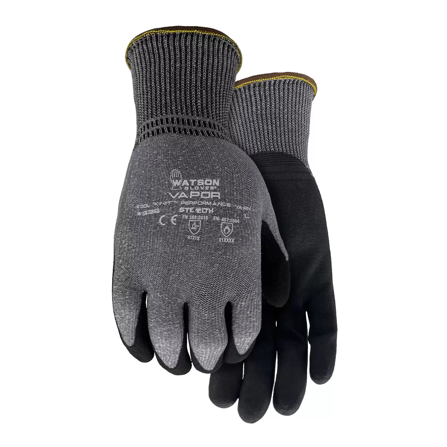 Watson 336M Stealth Vapor Medium Nitrile Coated Gloves - Touch Screen Friendly