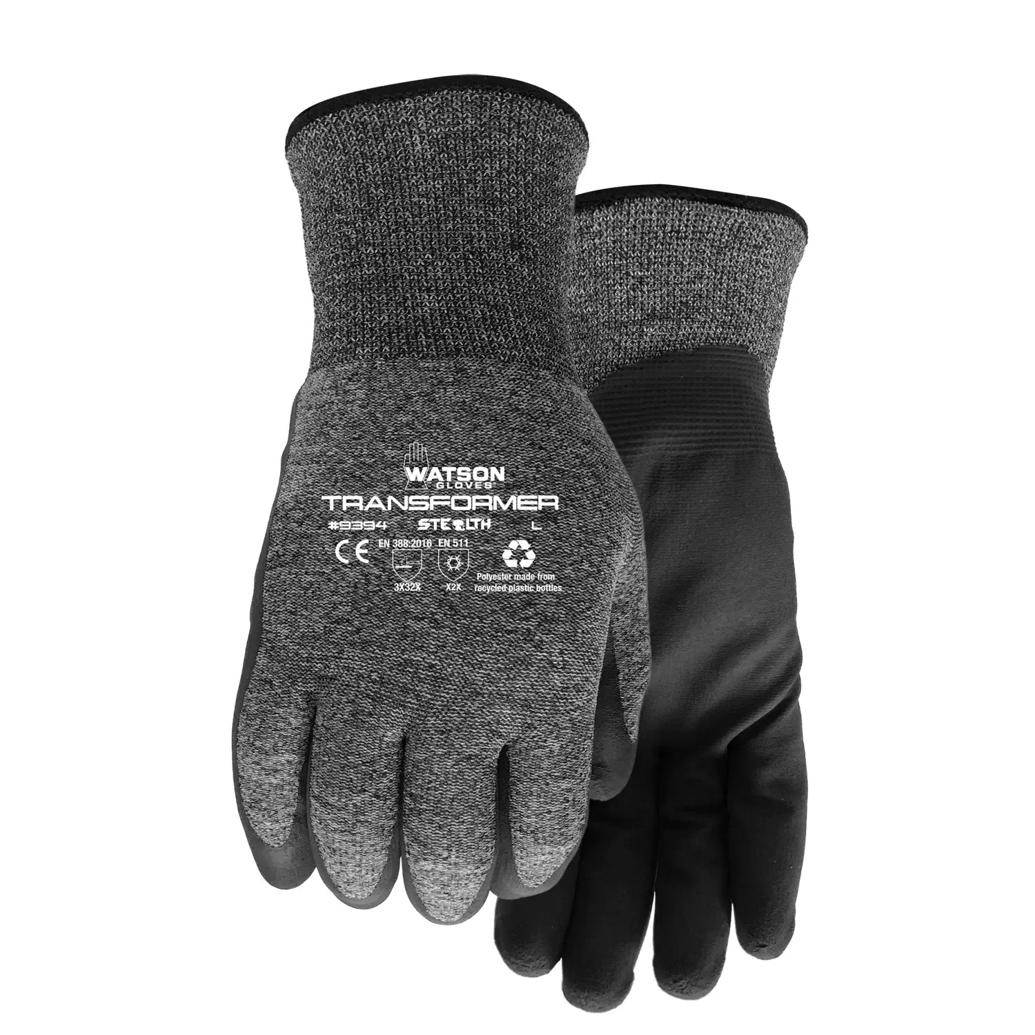 Watson 9394M Stealth Transformer Medium Latex Coated Polyester Gloves