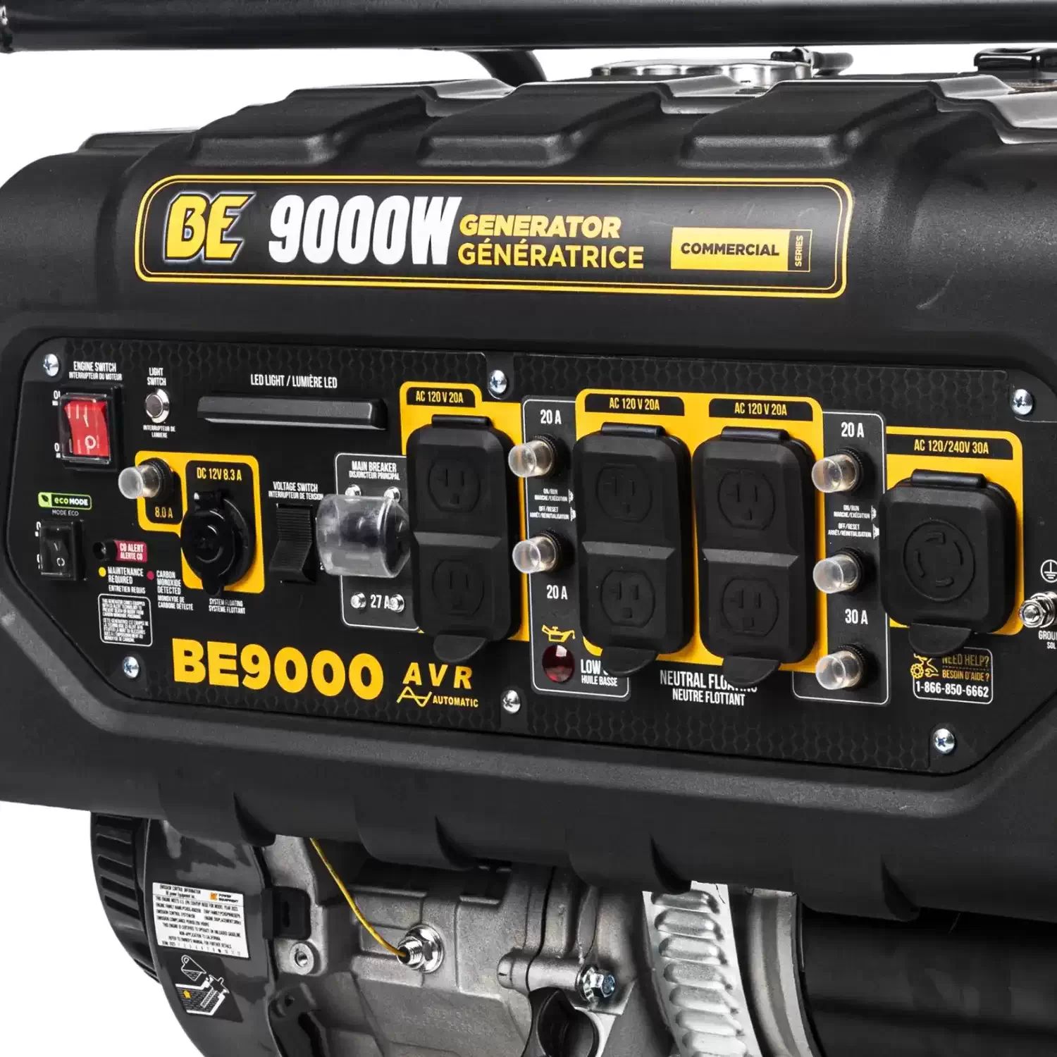 BE Power Equipment BE9000 Heavy Duty 9,000 Watt Generator
