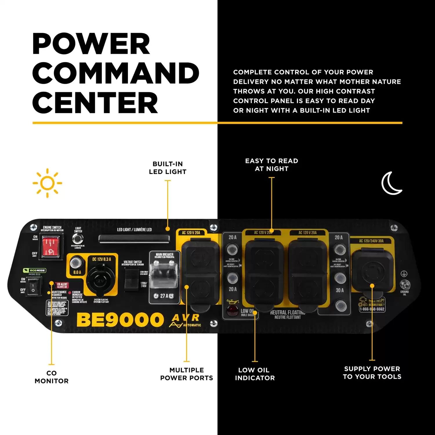 BE Power Equipment BE9000 Heavy Duty 9,000 Watt Generator