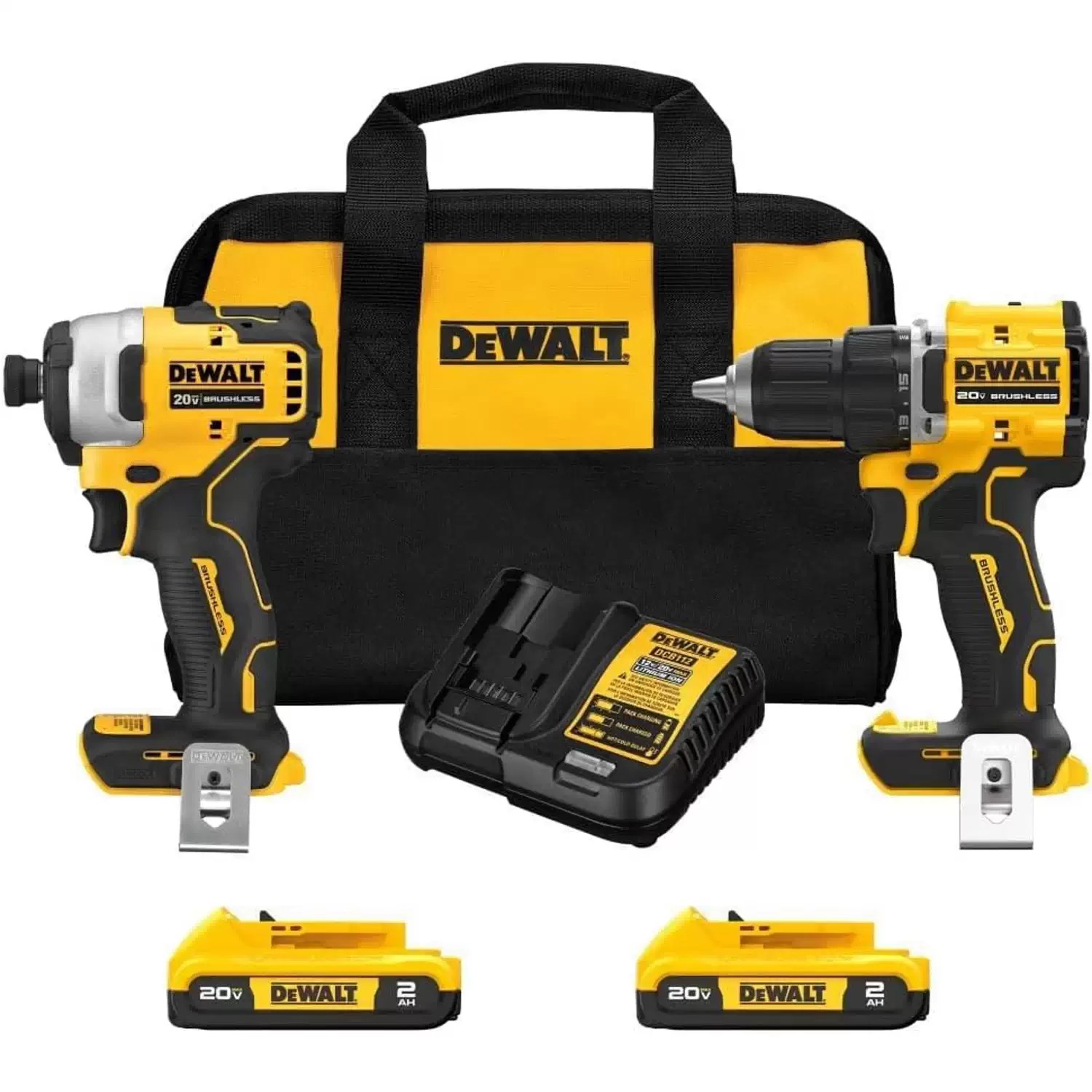 Dewalt DCK225D2 ATOMIC 20V MAX Brushless Compact Drill/Driver & Impact Driver Combo Kit