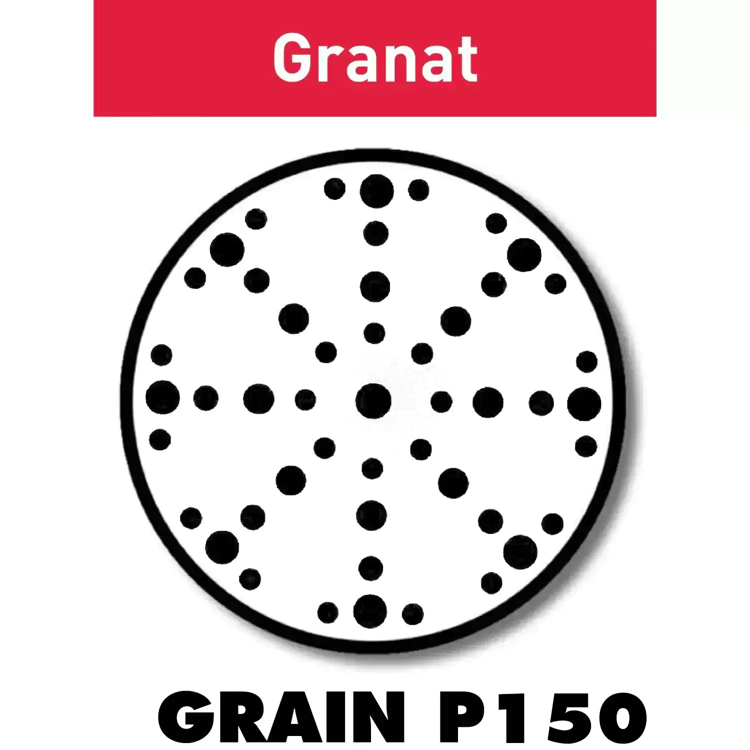 Festool 578360 6" x 49 Hole Granat 150G Sanding Discs D150 P150 GR/50