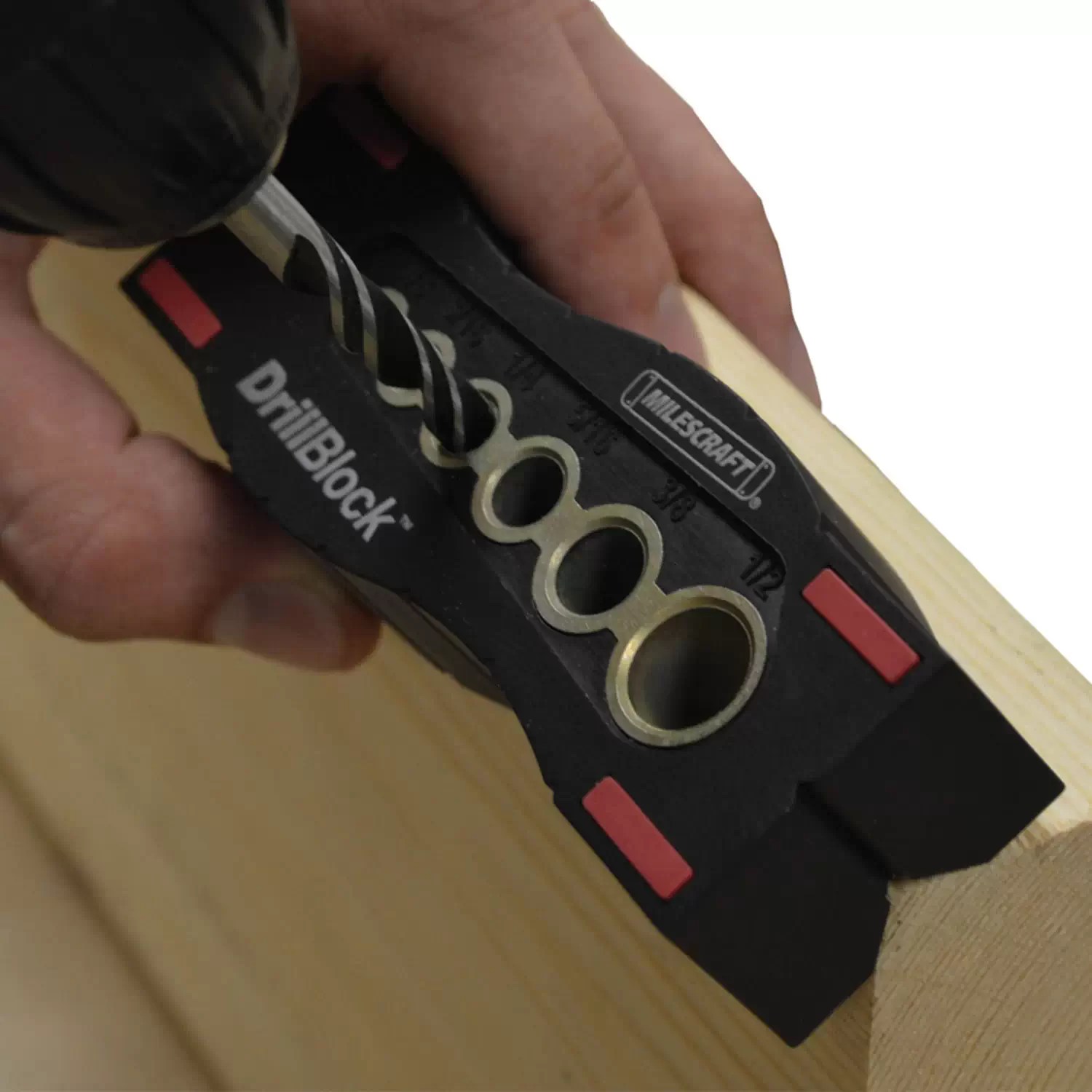 Milescraft 1312 DrillBlock Imperial 1/8" - 1/2" Hand Held Drill Guide