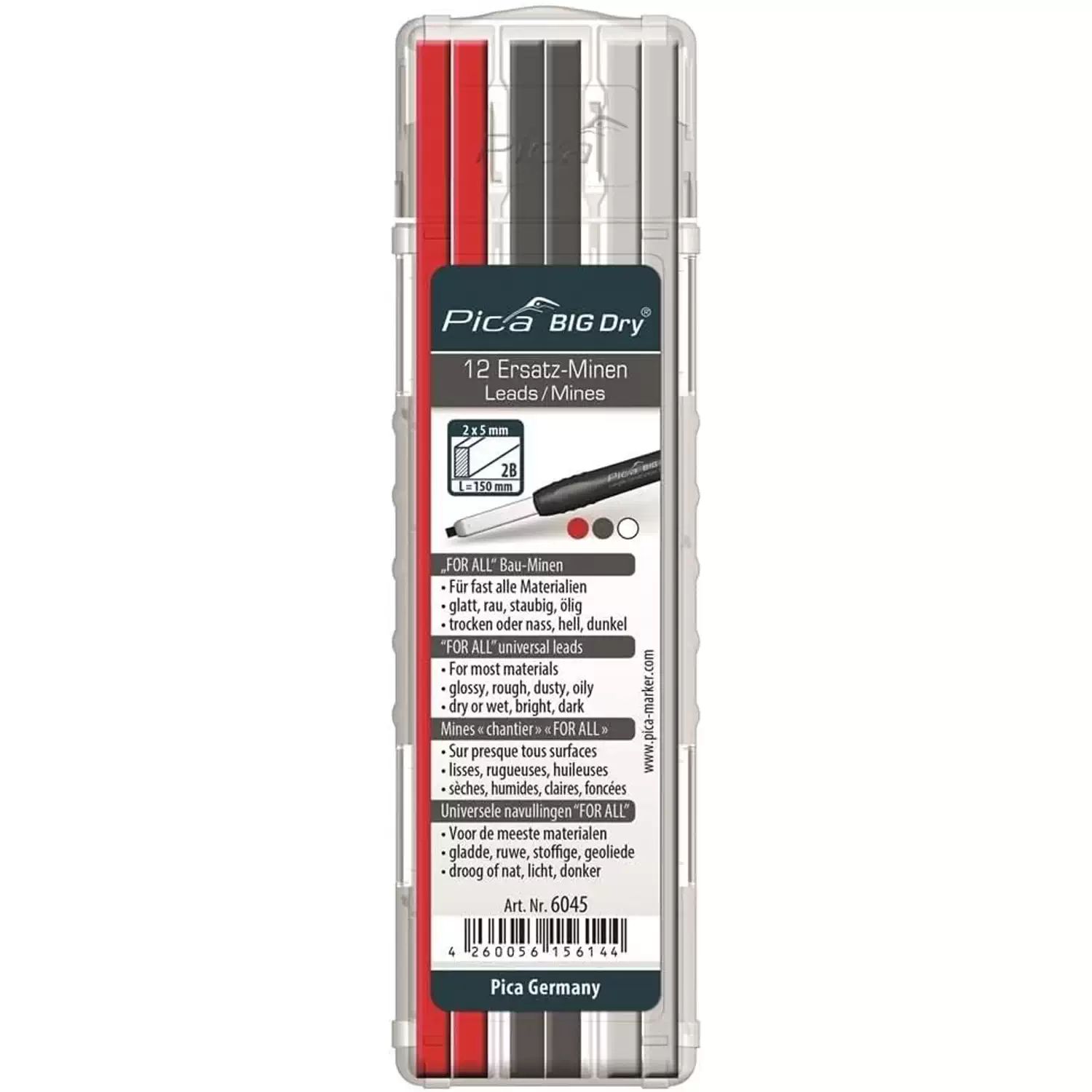 Pica-Marker 6095 Big Dry Value Pack Long-life Mechanical Carpenter's Pencil Set