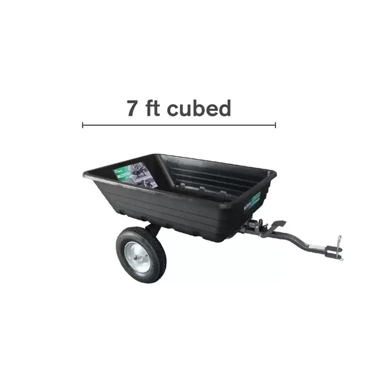 Braber Equipment TCP600 600 lb 7cu/ft Tow-Behind Poly Dump Cart
