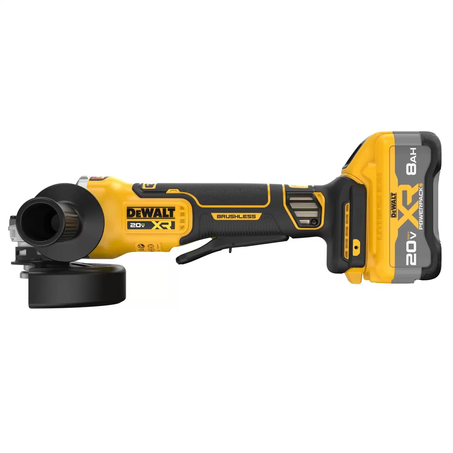 Dewalt DCG410WW1 20V MAX XR POWERPACK Brushless 4-1/2" - 5" Angle Grinder 8AH Kit