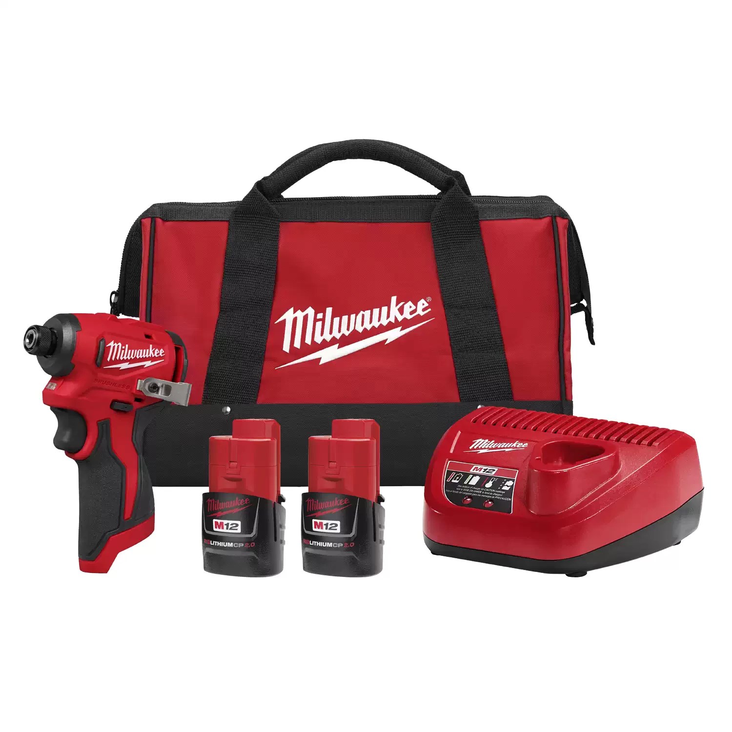 Milwaukee 3450-22 M12 FUEL Subcompact Brushless 1/4" Hex Impact Driver Kit